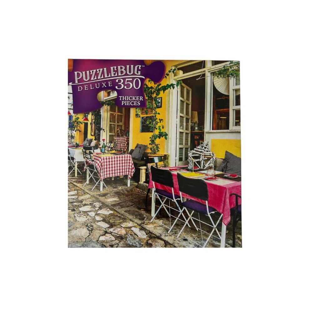 Puzzle Bug • 350-Piece Jigsaw Puzzle - Vibrant Outdoor Cafe Scene